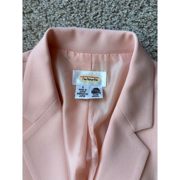 Talbots Women's blush Pink Wool Blend Blazer Size 8 Two Button Tailored Office - Picture 4 of 12